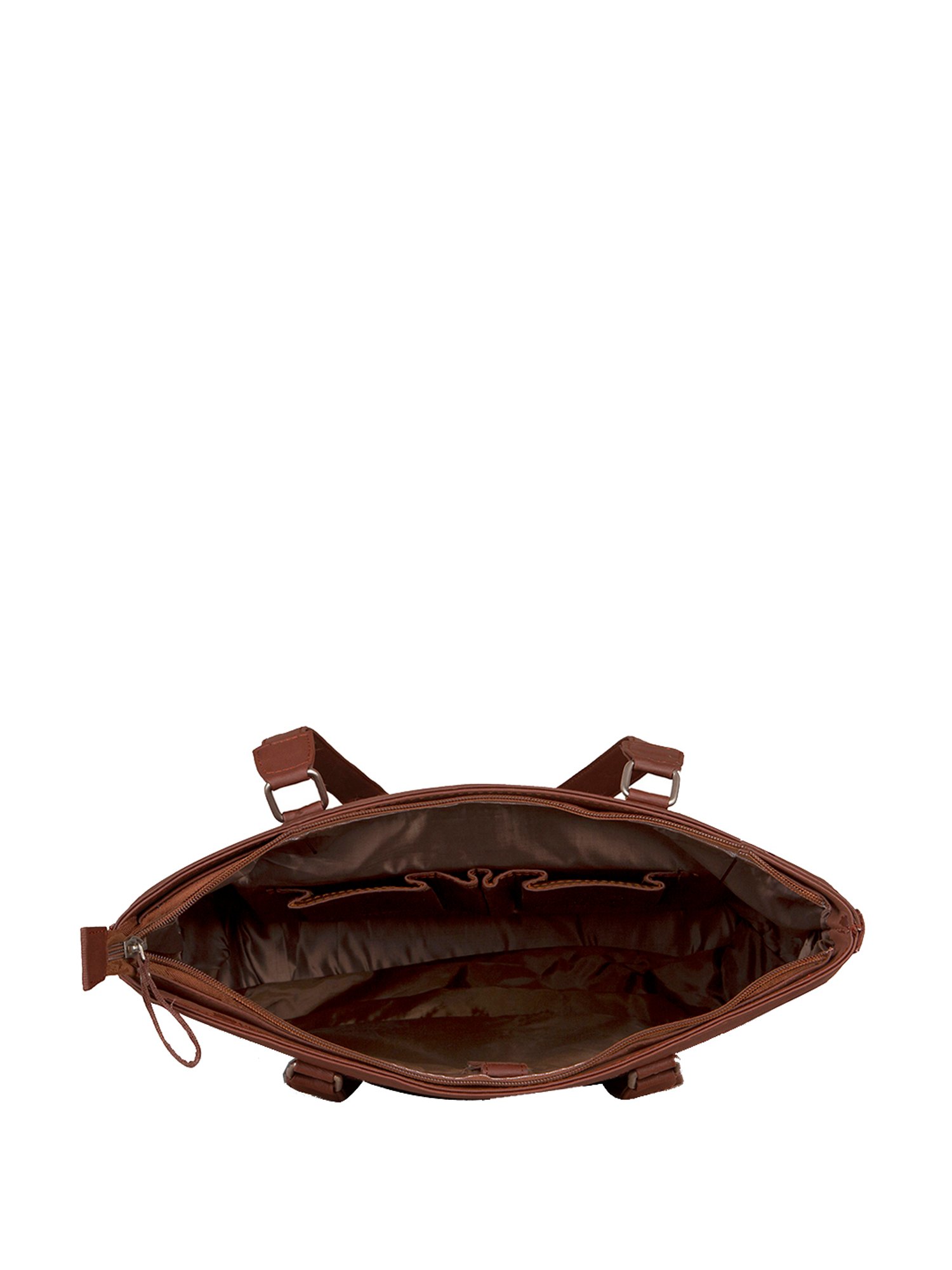 ZOUK White Printed Large Tote Handbag