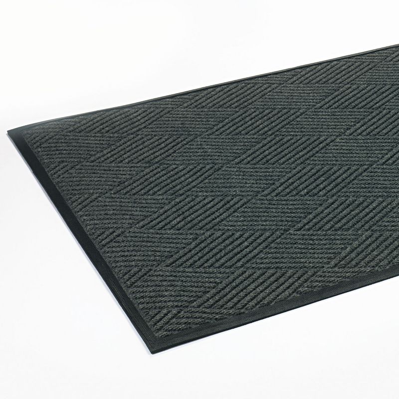 4'x5' Rectangle Solid Floor Mat Gray - Crown