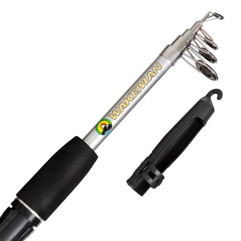 Wakeman Fishing Rod and Reel Combo - Black/Silver