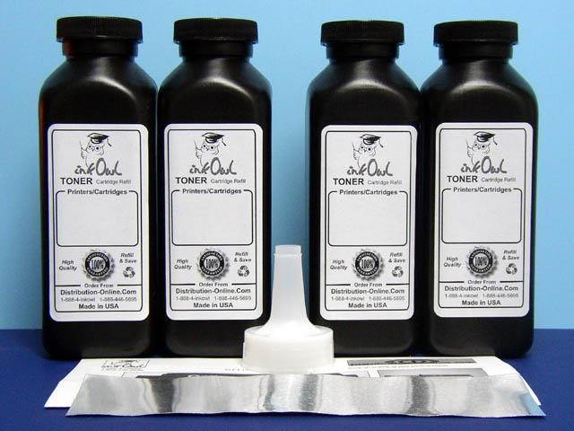 InkOwl Toner Refill Kit for HP Q2612A (12A), CANON 104 (4-Pack)