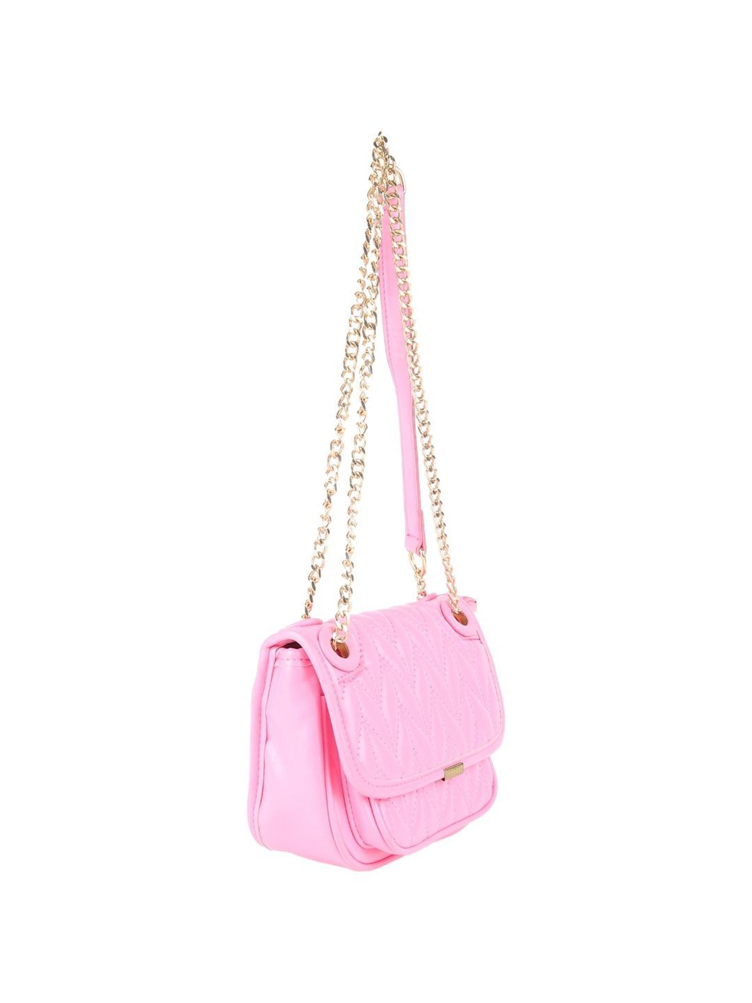 Odette Pink Solid Sling Handbag