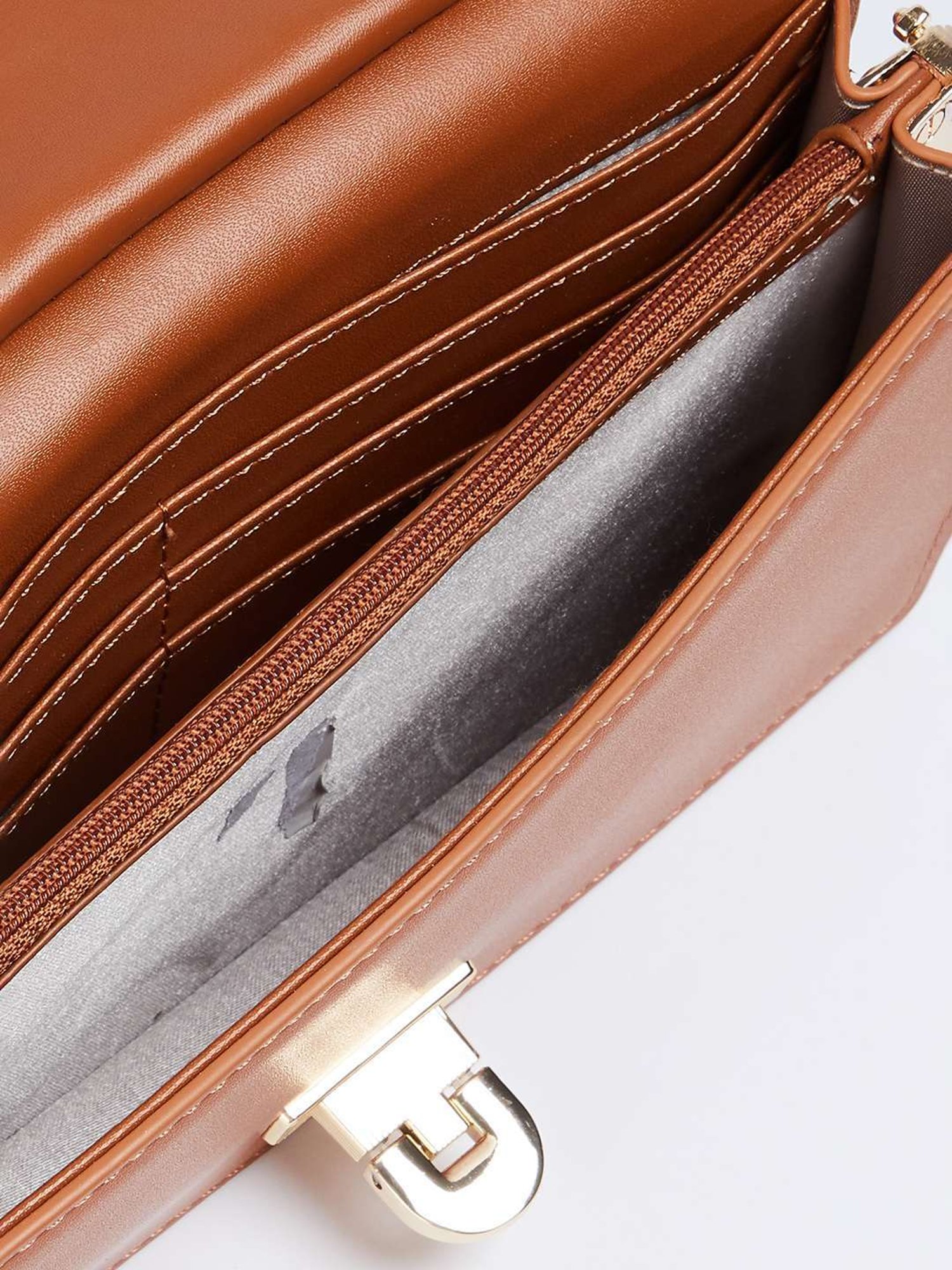 Code by Lifestyle Tan Textured Sling Handbag