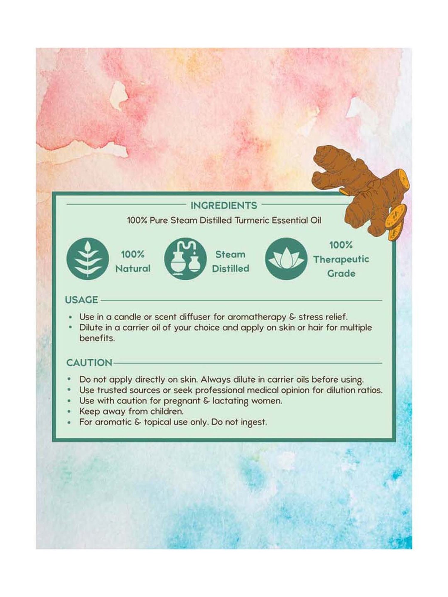 Nat Habit Pure Turmeric Essential Oil - 15 ml