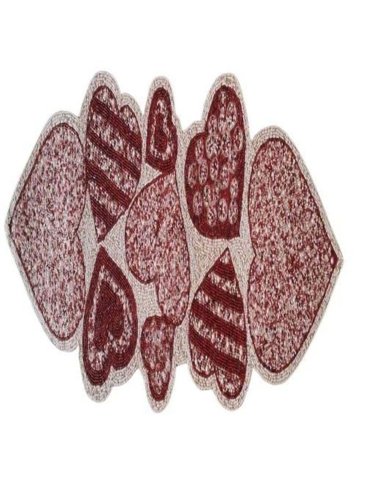 RISING STAR Red Beaded Table Runner