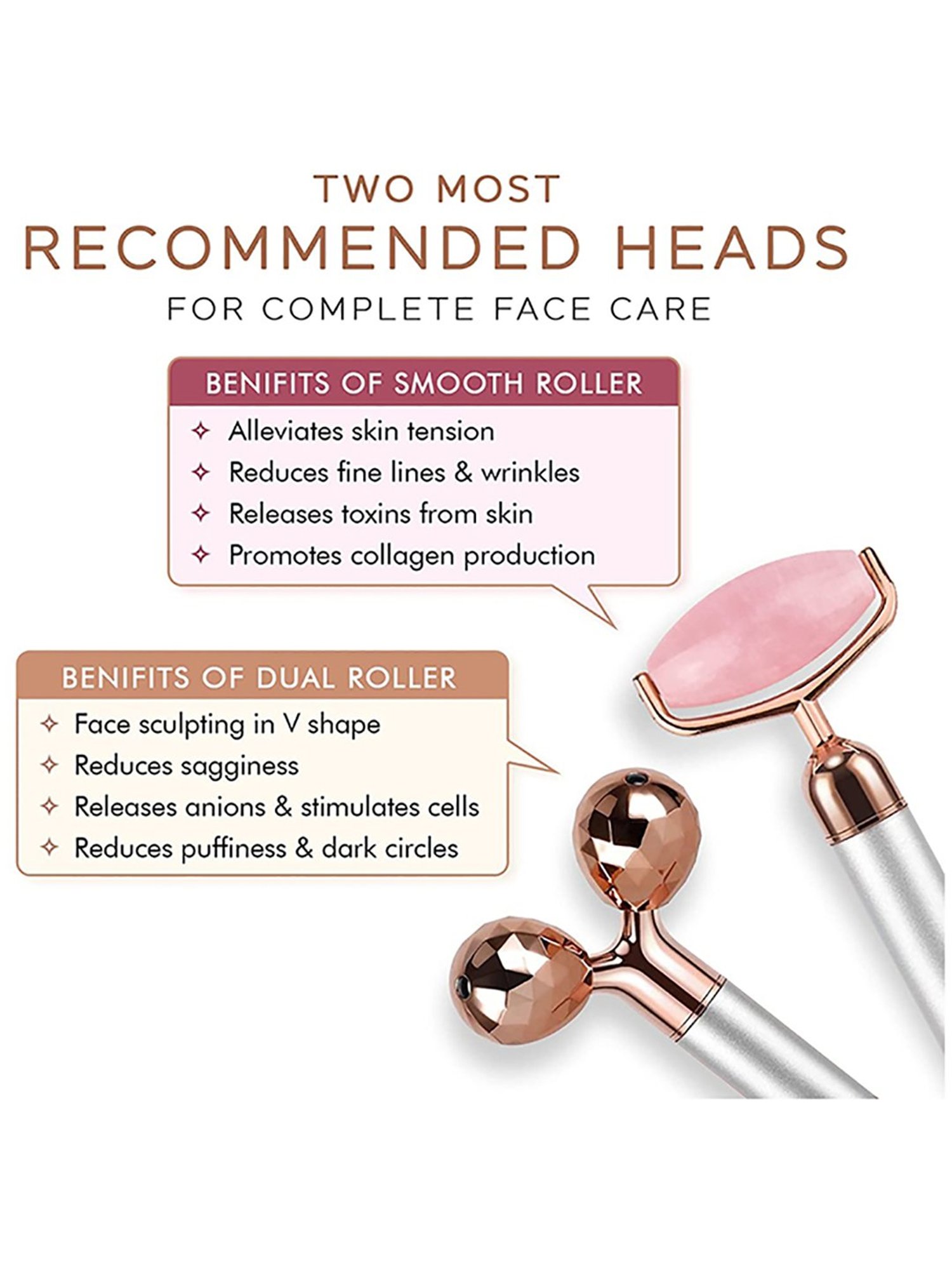 HealthSense Enhance FR405 Electric Facial Roller Massager (Pink and Silver)