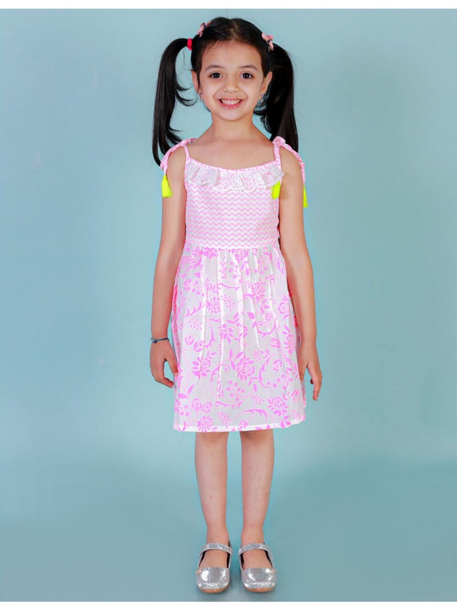 Lil Drama Kids Pink & White Striped Dress