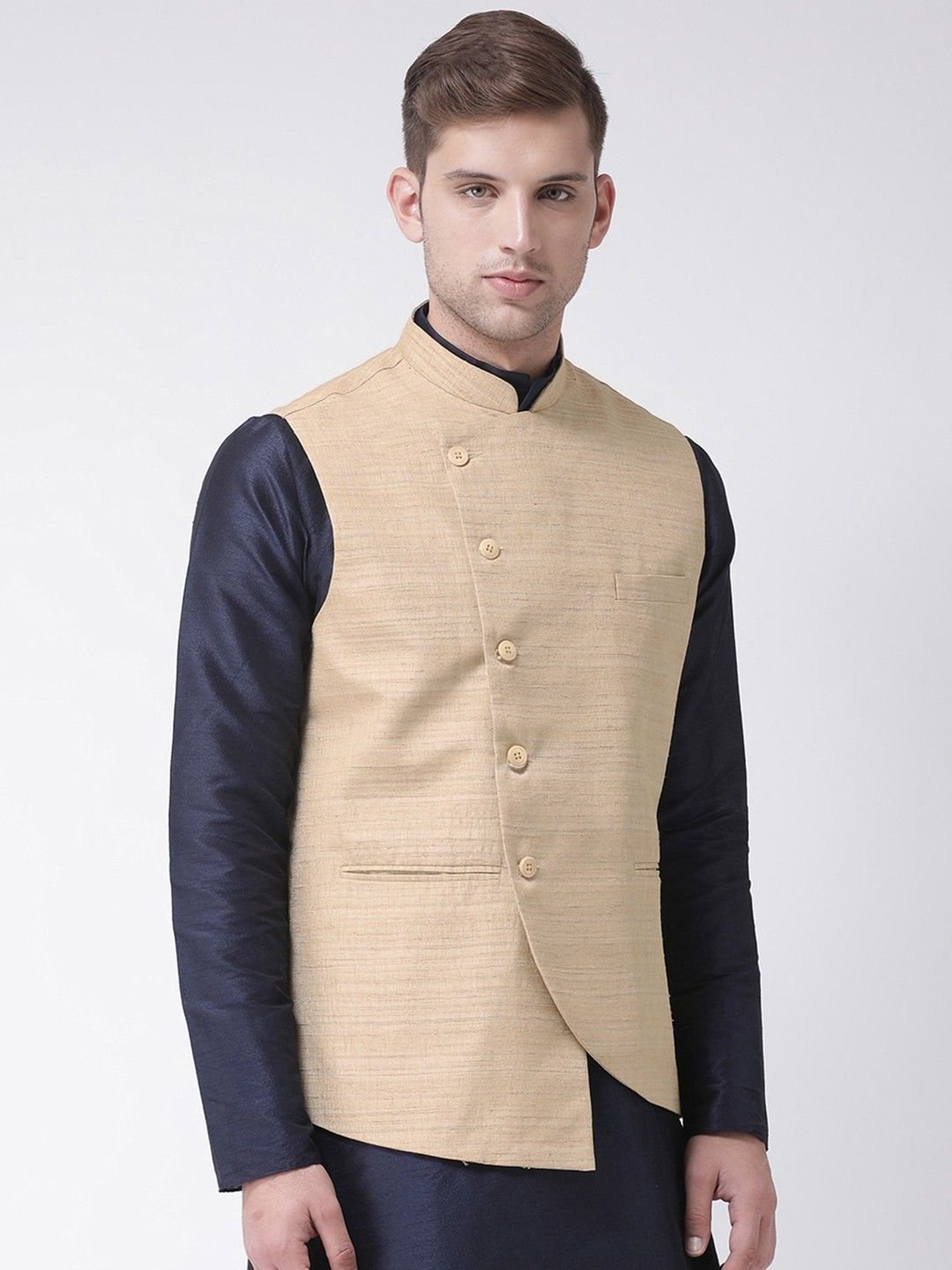 Fabindia Multicolor Regular Fit Printed Cotton Nehru Jacket