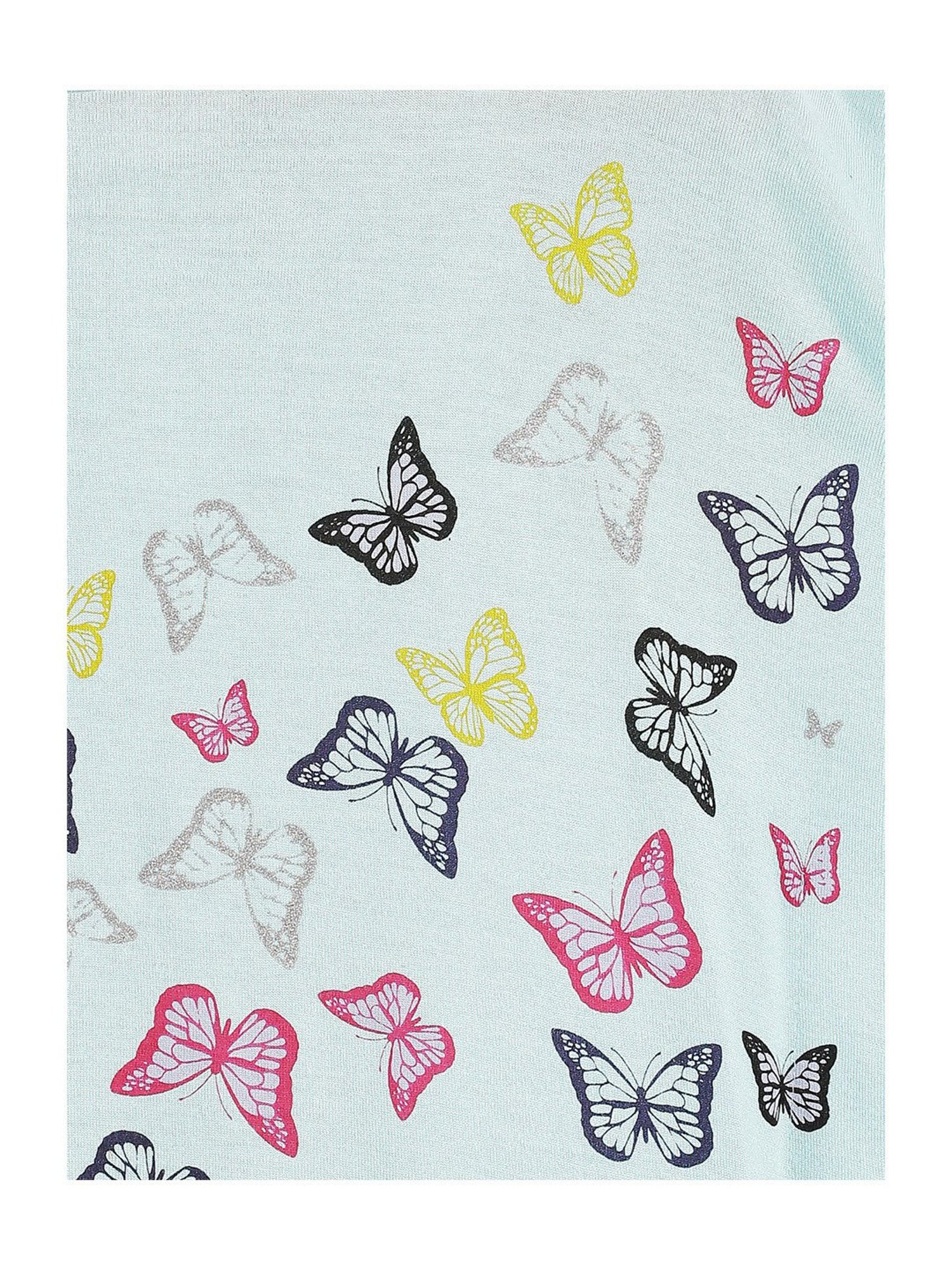 Plum Tree Kids Aqua Blue & Black Printed Poncho T-Shirt with Shorts