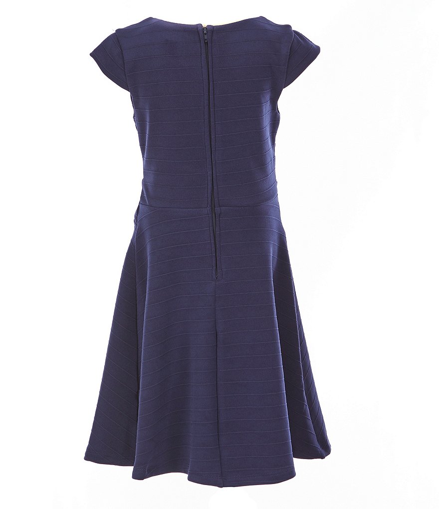 Zunie Big Girls 7-16 Crossover Textured A-Line Dress