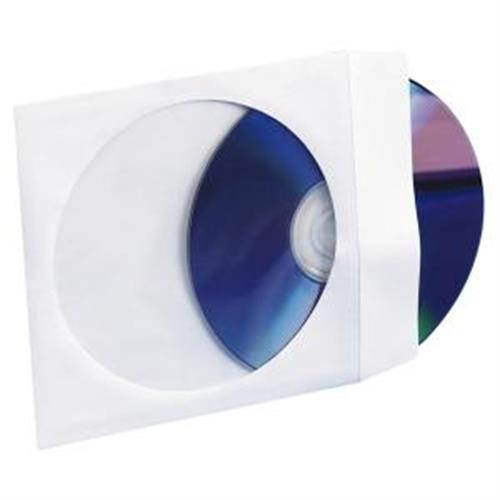 CD/DVD Window Envelopes 5"x5" 100/BX White