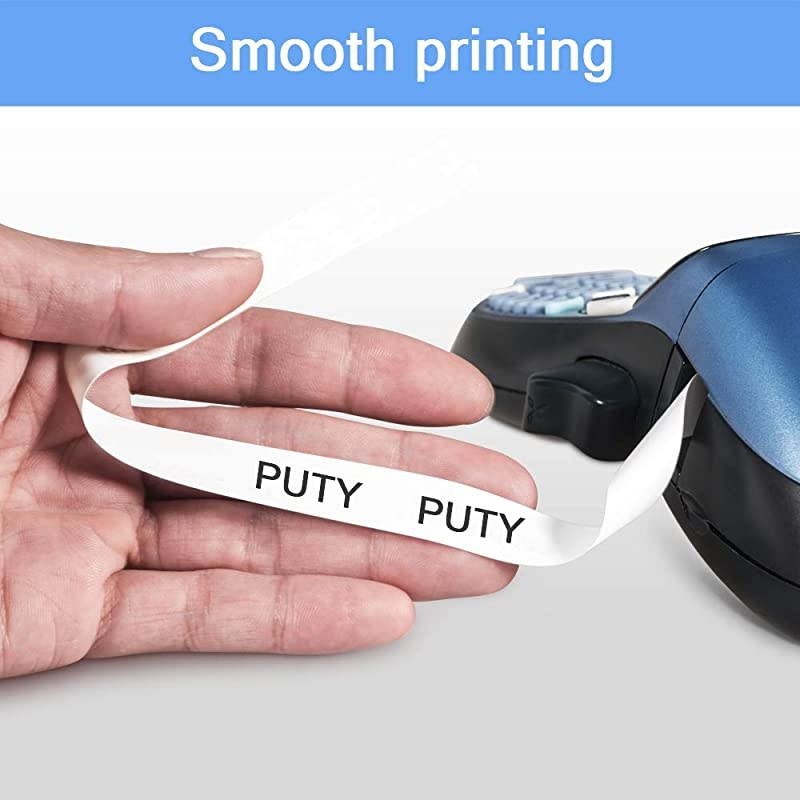 Compatible Label Tape Replacement for DYMO 91330 LetraTag Labeling Refills SelfAdhesive Paper Tape for DYMO LetraTag Label Makers Black Print on White 12 Inch x 13 feet 12mm x 4m 10Pack