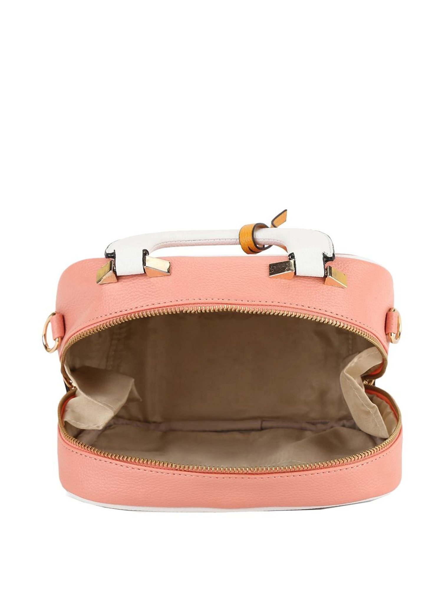 KLEIO Pink Solid Medium Handbag