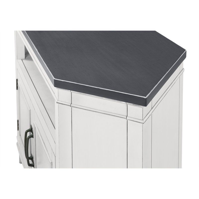 Rosemark 3 Door Media Credenza TV Stand for TVs up to 66" Gray - Treasure Trove Accents