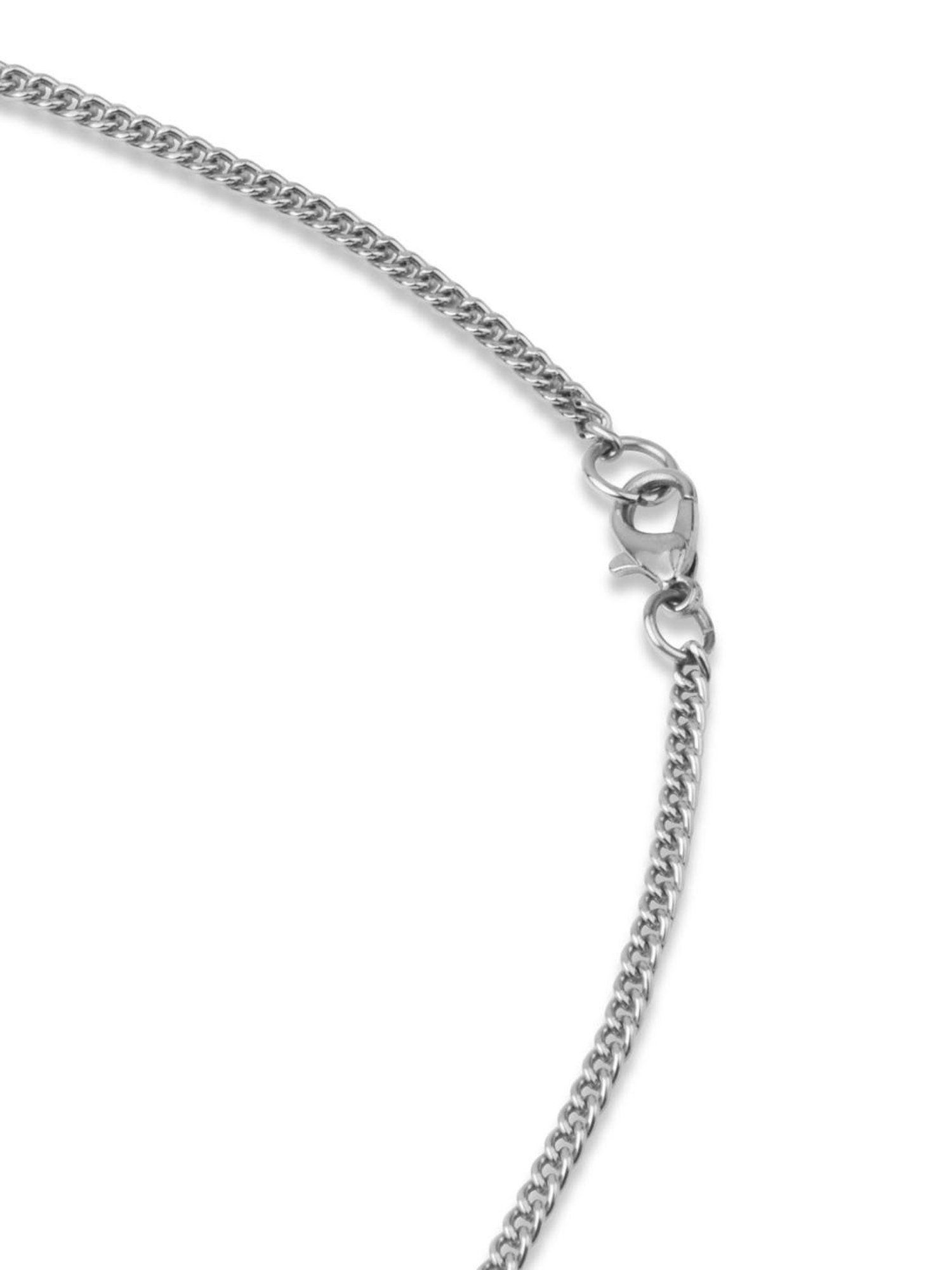 The Bro Code Silver-Plated Horn Pendant Necklace For Men