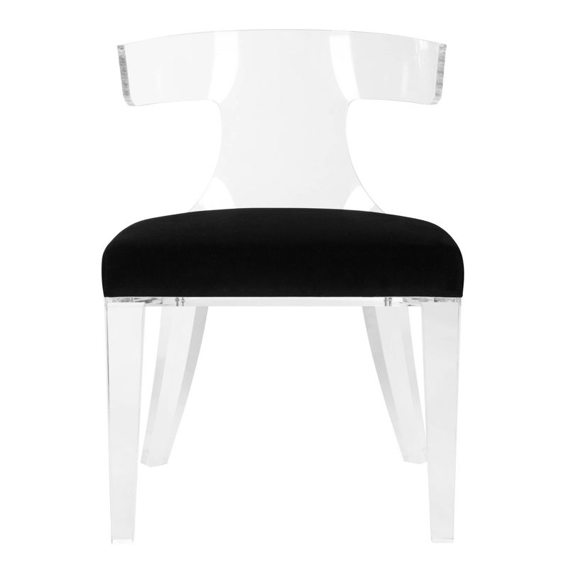 Rhys Acrylic Dining Chair Black/Clear - Safavieh