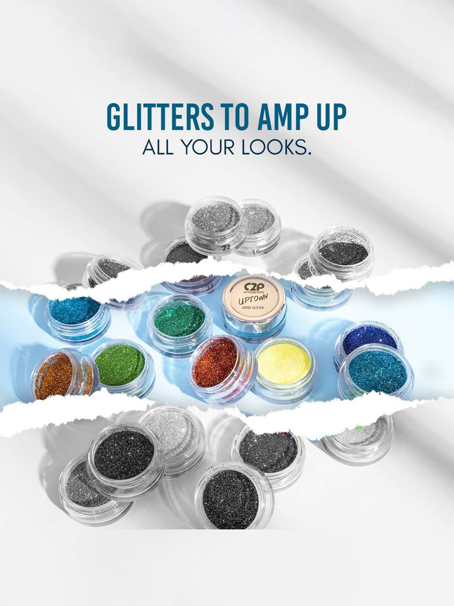 C2P PROFESSIONAL MAKEUP Uptown Loose Glitter Rocking Rainbow 20 - 3 gm