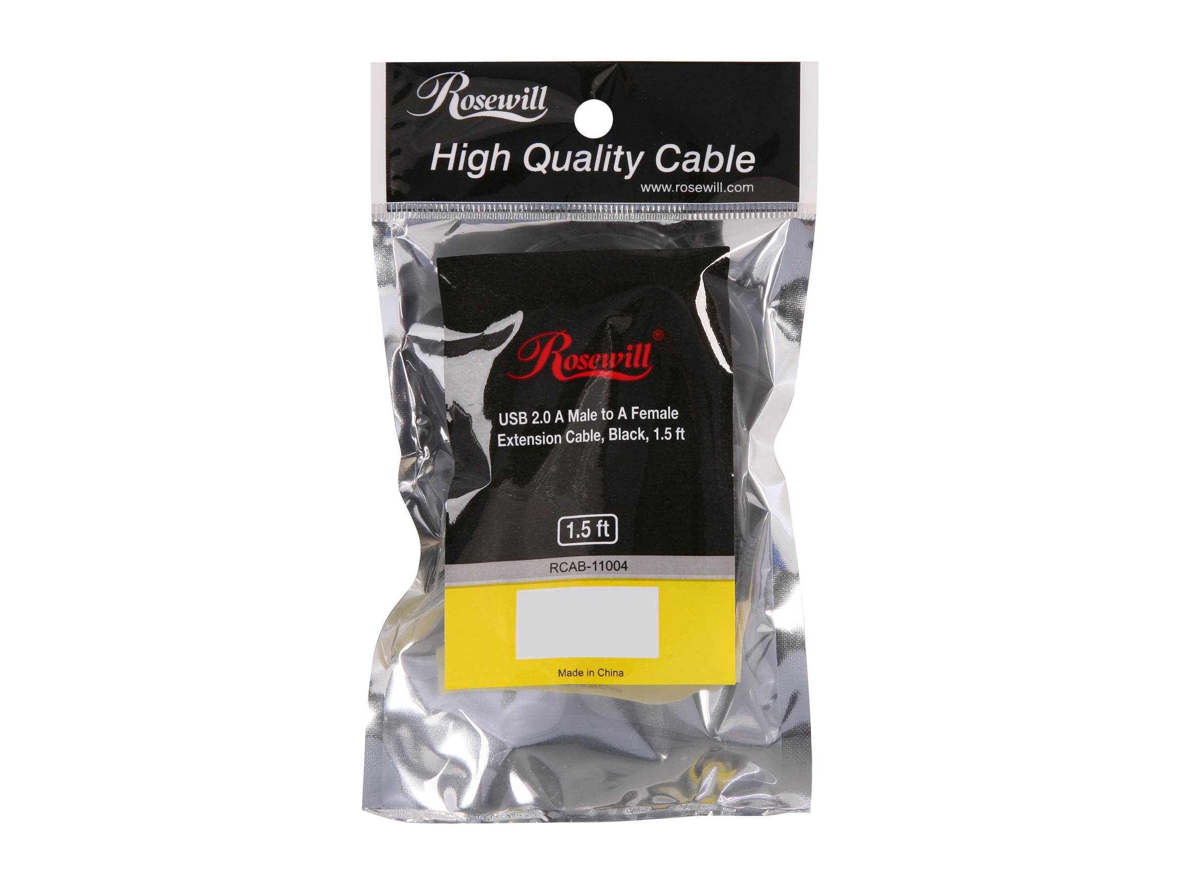 Rosewill RCAB-11004 USB2.0 A Male to A Female Extension Cable, Gold Plated, Black