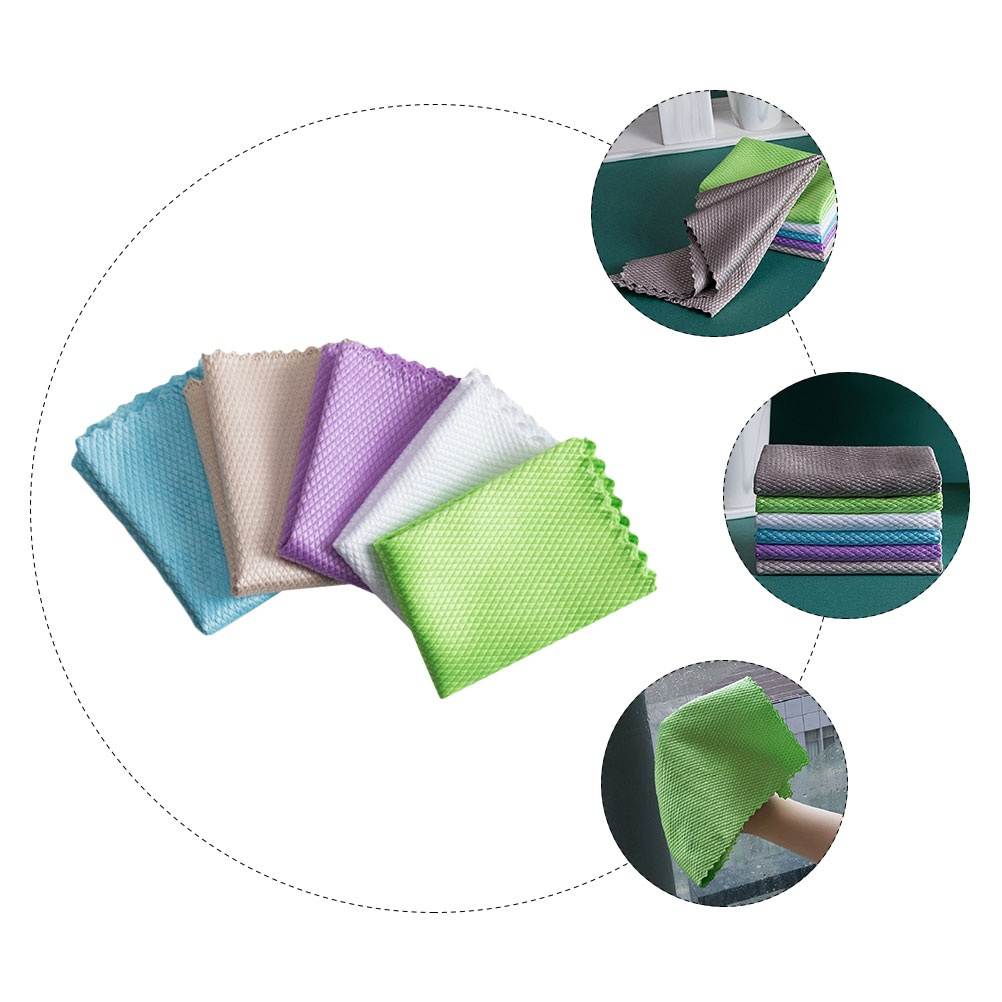 5 Sheets of Dish Towels Household Dishcloths Water-absorbing Dishcloths Housework Supplies for Home Kitchen