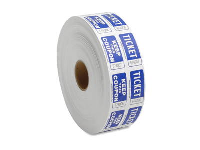 Sparco Ticket Roll Double w/Coupon 2000/RL Blue 99230