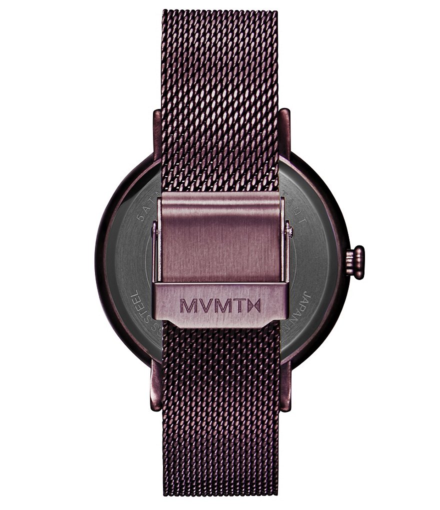 MVMT Dot Vibe Purple Stainless Steel Mesh Bracelet Watch