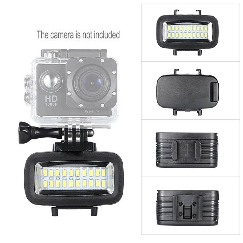 700LM Diving Video Fillin Light LED Lighting Lamp Waterproof 40M 1900mAh Builtin Rechargeable Battery with Diffuser for GoPro SJCAM Xiaomi Yi Sports Action Camera