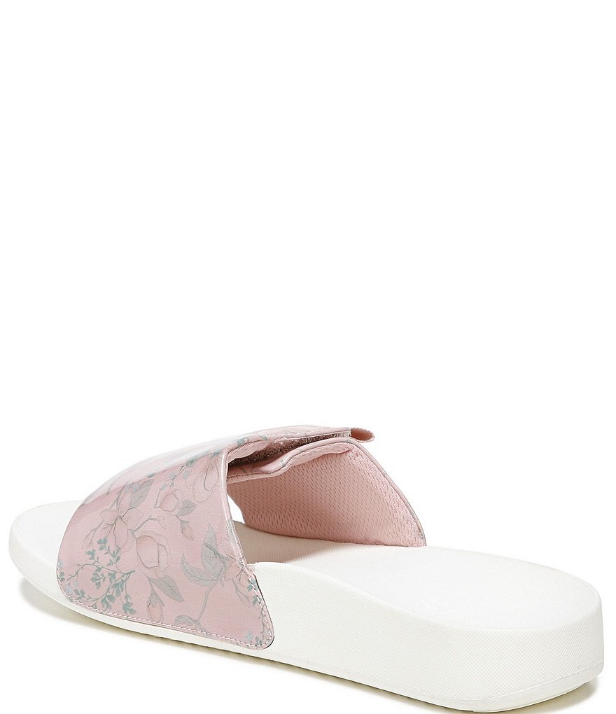 Vionic Keira Floral Print Adjustable Slides