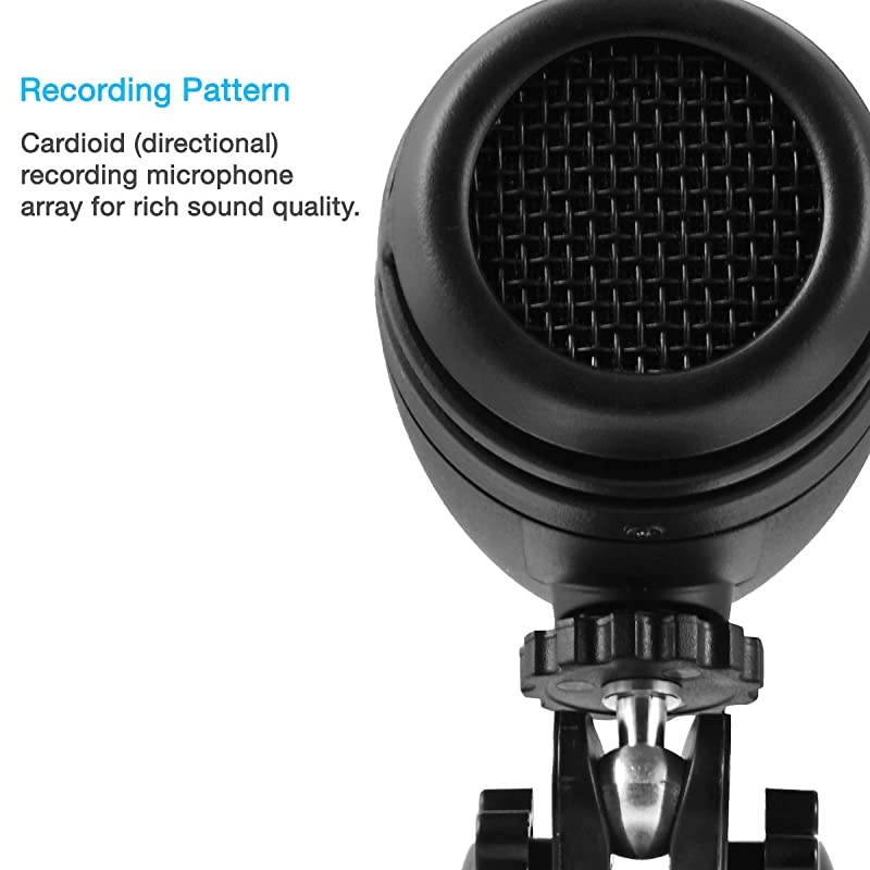 Premium USB Condenser Microphone Featuring a Cardiod Recording Pattern Compatible with PC and Mac CVL2005