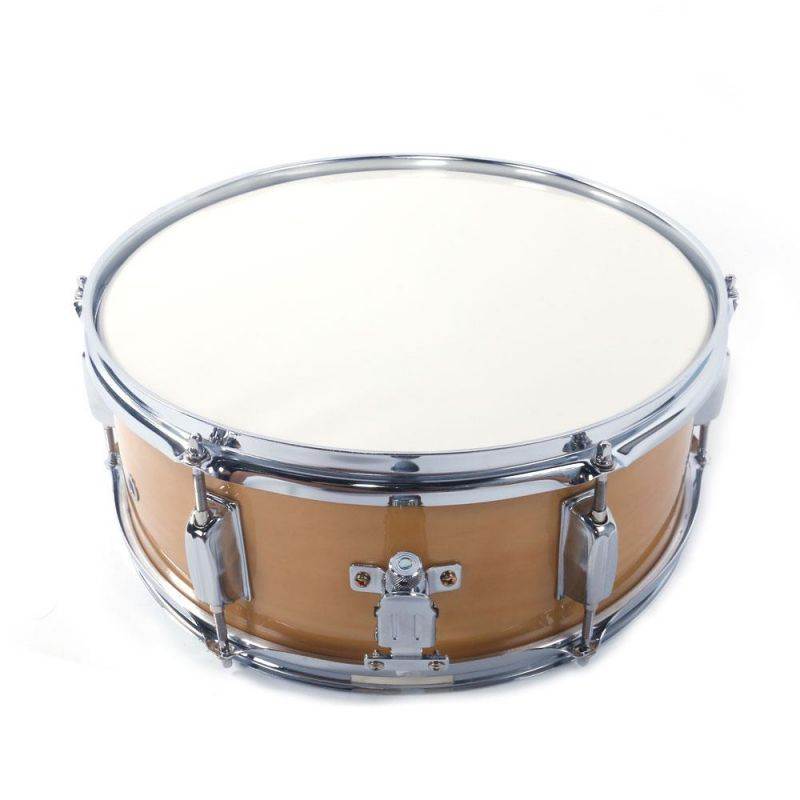 Snare Drum 14" x 5.5" Poplar Wood & Metal Shell Percussion Wood Color