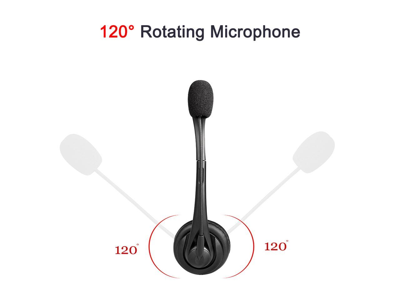 Ackmioxy USB Telephone Headset with Microphone Computer PC Headset Business Headphone for Skype Chat, Link, Online Learing, Conference Calls, Voice Chat, Softphones Call, Gaming etc for PC Laptops