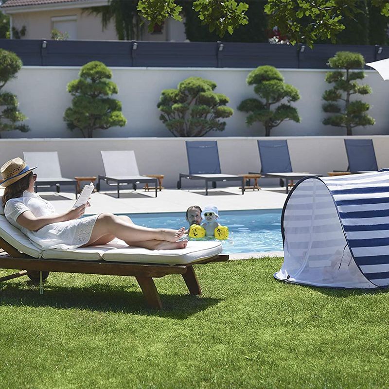 Babymoov Kid's UV Resistant Portable Pop-Up Sun Shelter and Marine Play Tent with Convenient Carry Bag for Babies to Young Kids, Navy