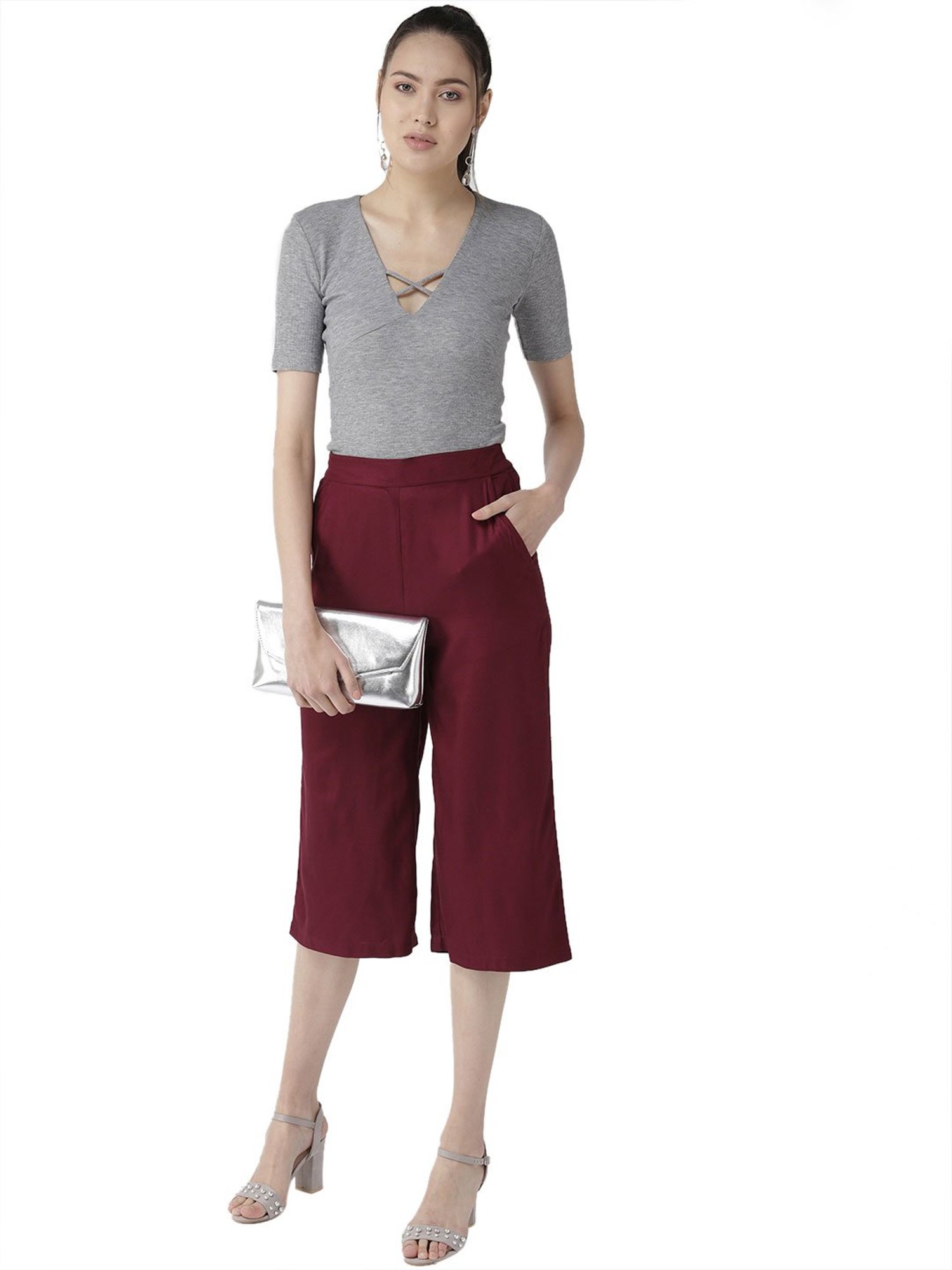 KENDALL + KYLIE Black Mid Rise Pants