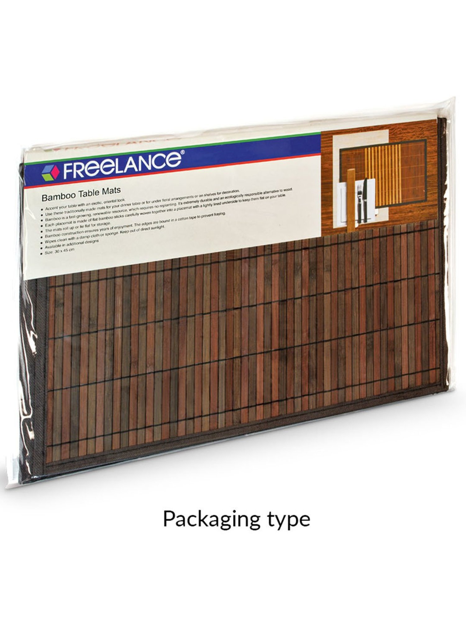 Freelance Brown Bamboo Set of 6 Placemats