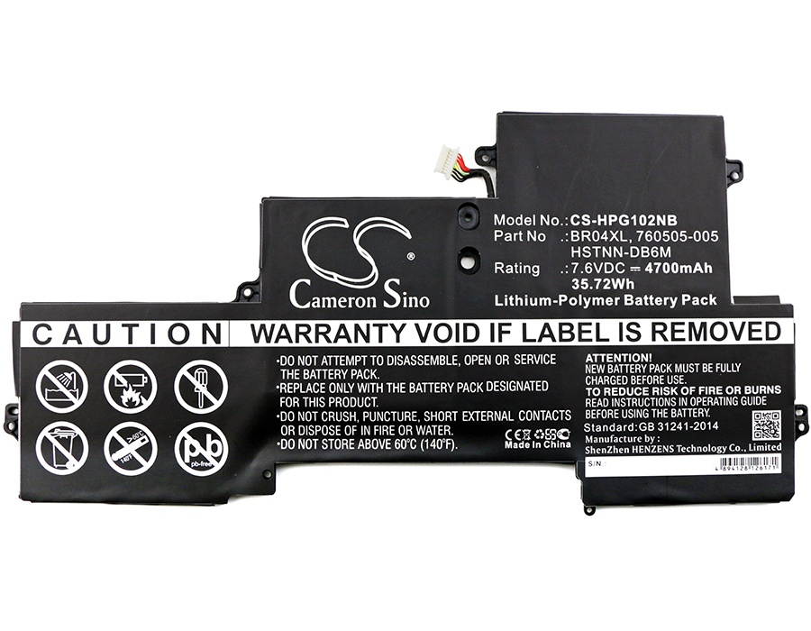Battery Replacement for HP EliteBook Folio 1020 G1 M0D62P EliteBook Folio 1020 G1 EliteBook Folio 1020 G1 L7Z19P HSTNN-I28C 765605-005 BR04XL HSTNN-DB6M 760505-005 HSTNN-I26C