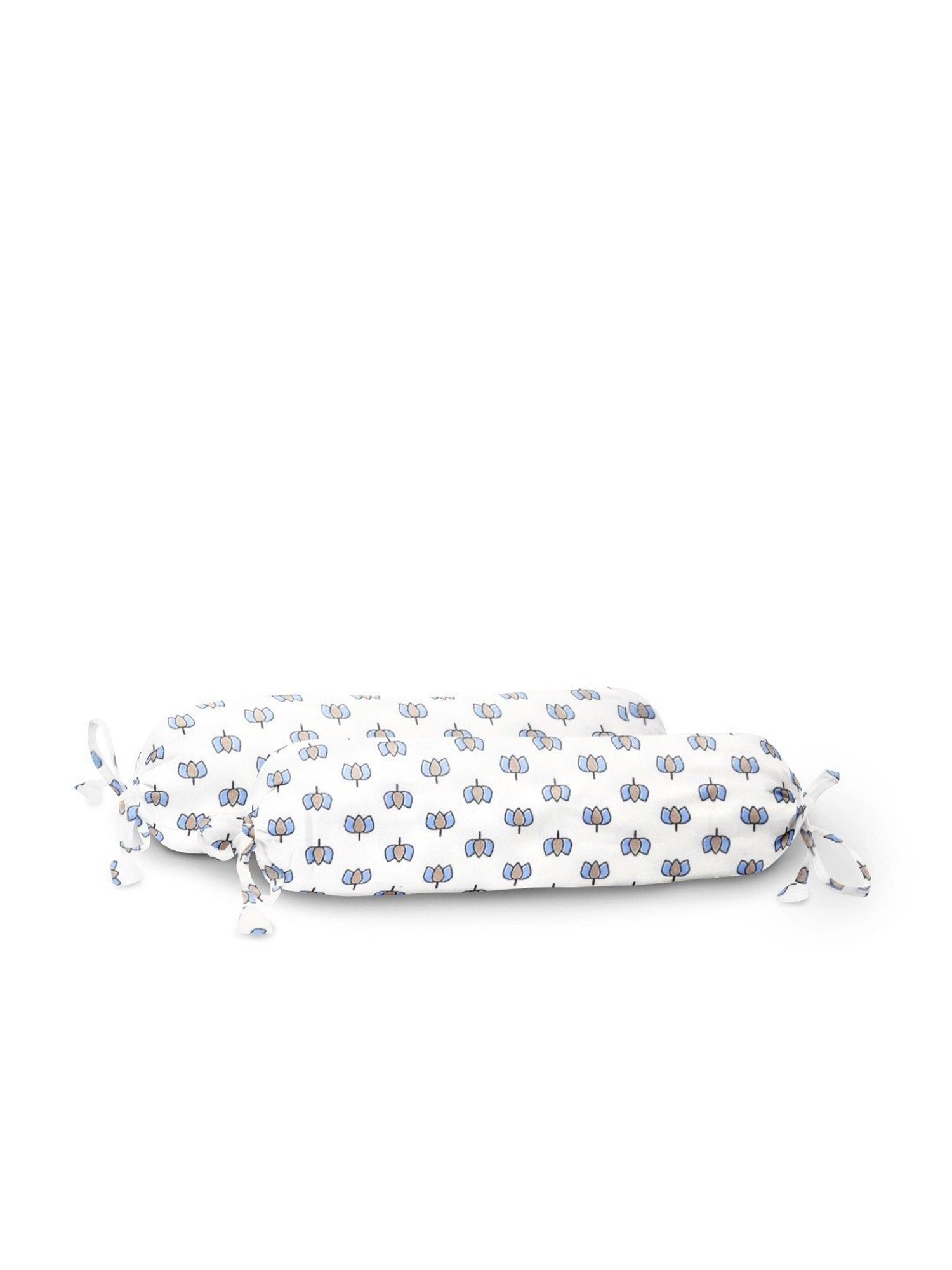 The Baby Atelier White Cotton Bolster Cover - Set of 2