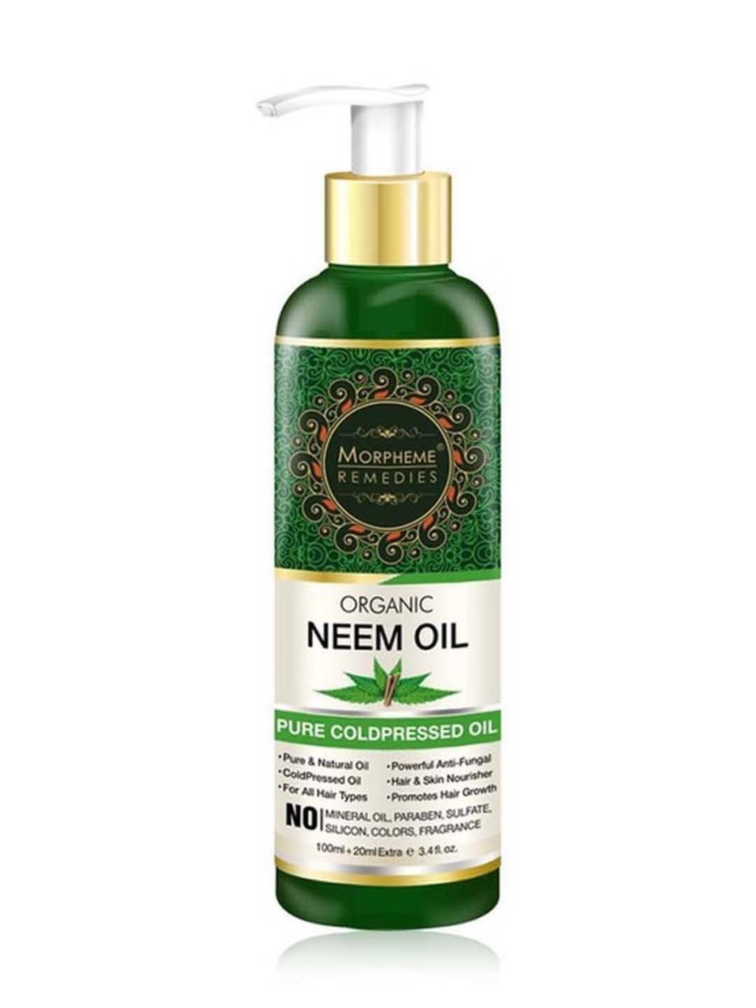 Morpheme Remedies Organic Neem Cold Pressed Oil - 120 ml