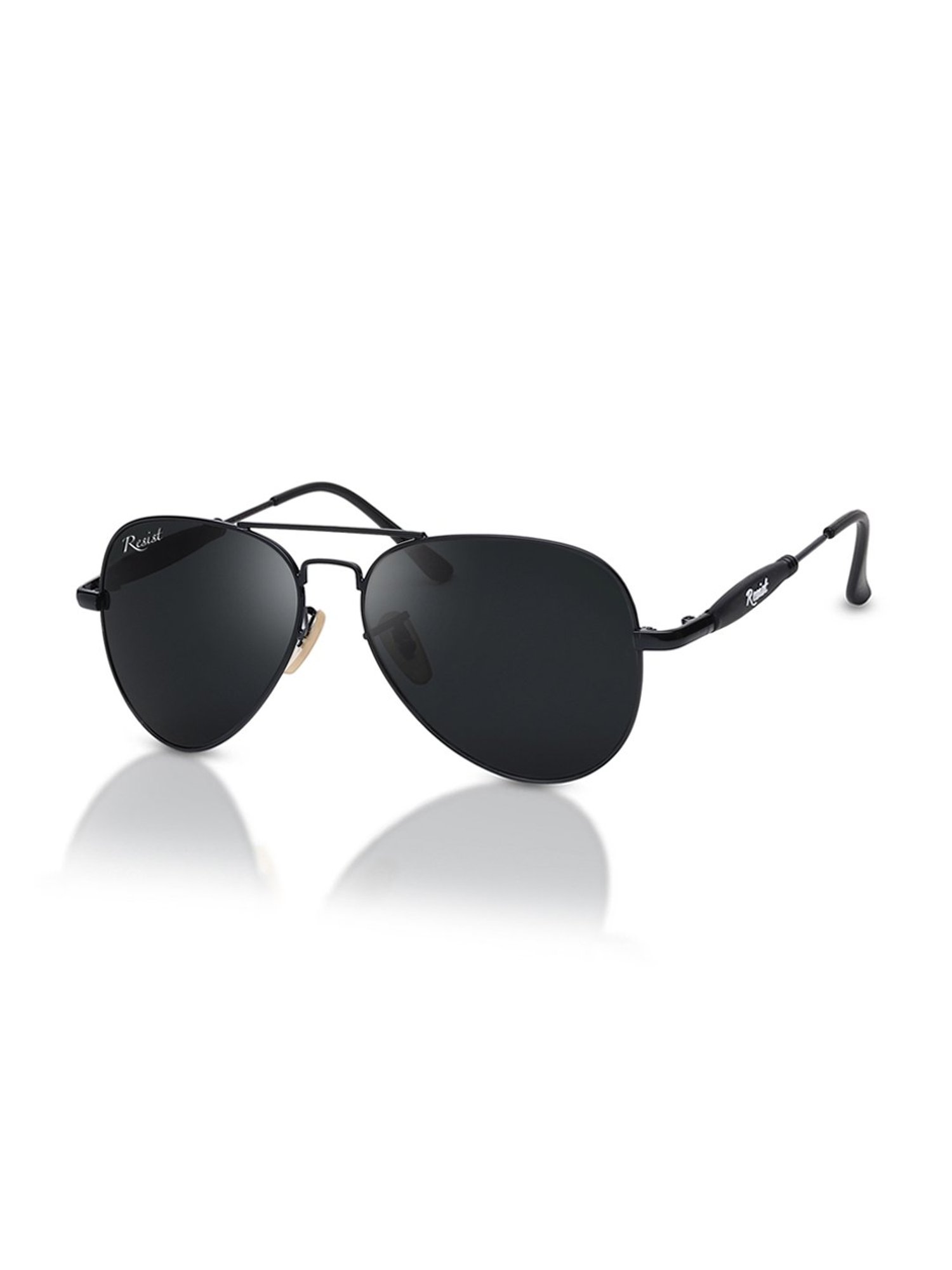 Resist Eyewear Black Aviator UV Protection Unisex Sunglasses