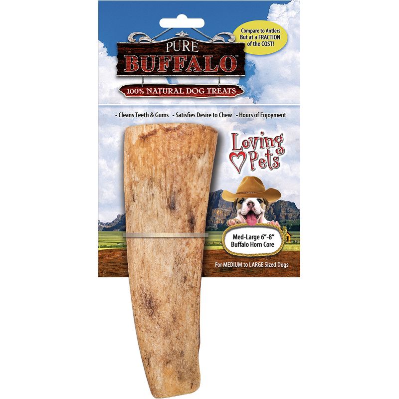 Loving Pets Medium 6-8 Inch Pure Buffalo Horn Core