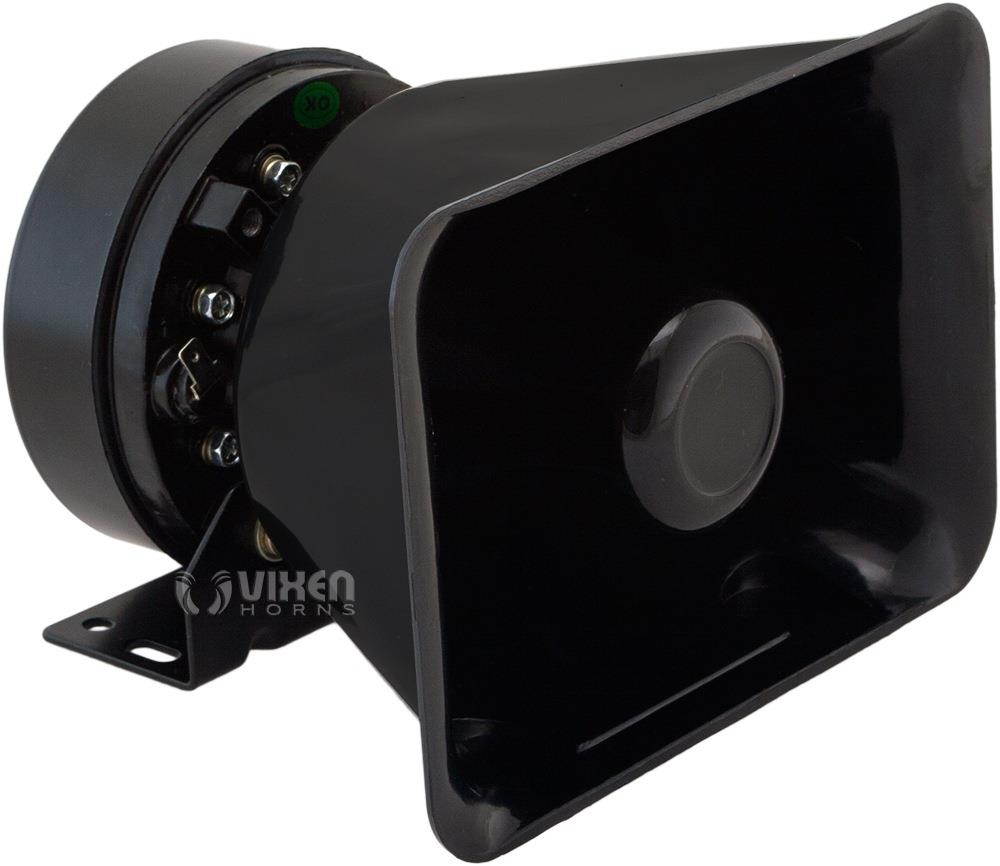 Vixen Horns Loud 100W Alarm Siren/PA/Public Address Speaker Black VXS9118