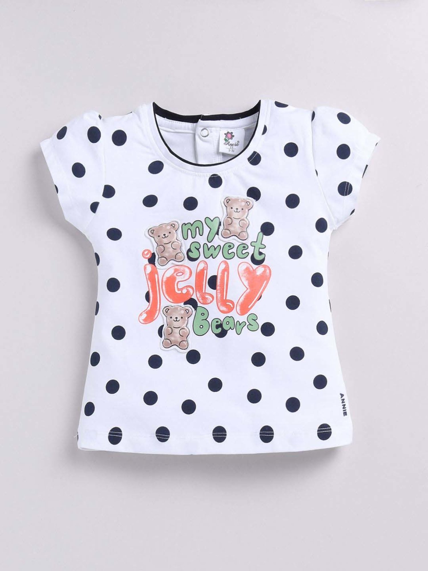 ANNIE Girls Black & White Cotton Printed Co-ord set