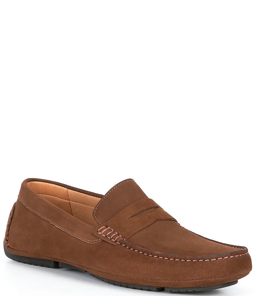 Flag LTD. Men's Morgan Suede Leather Penny Loafer Moccasins