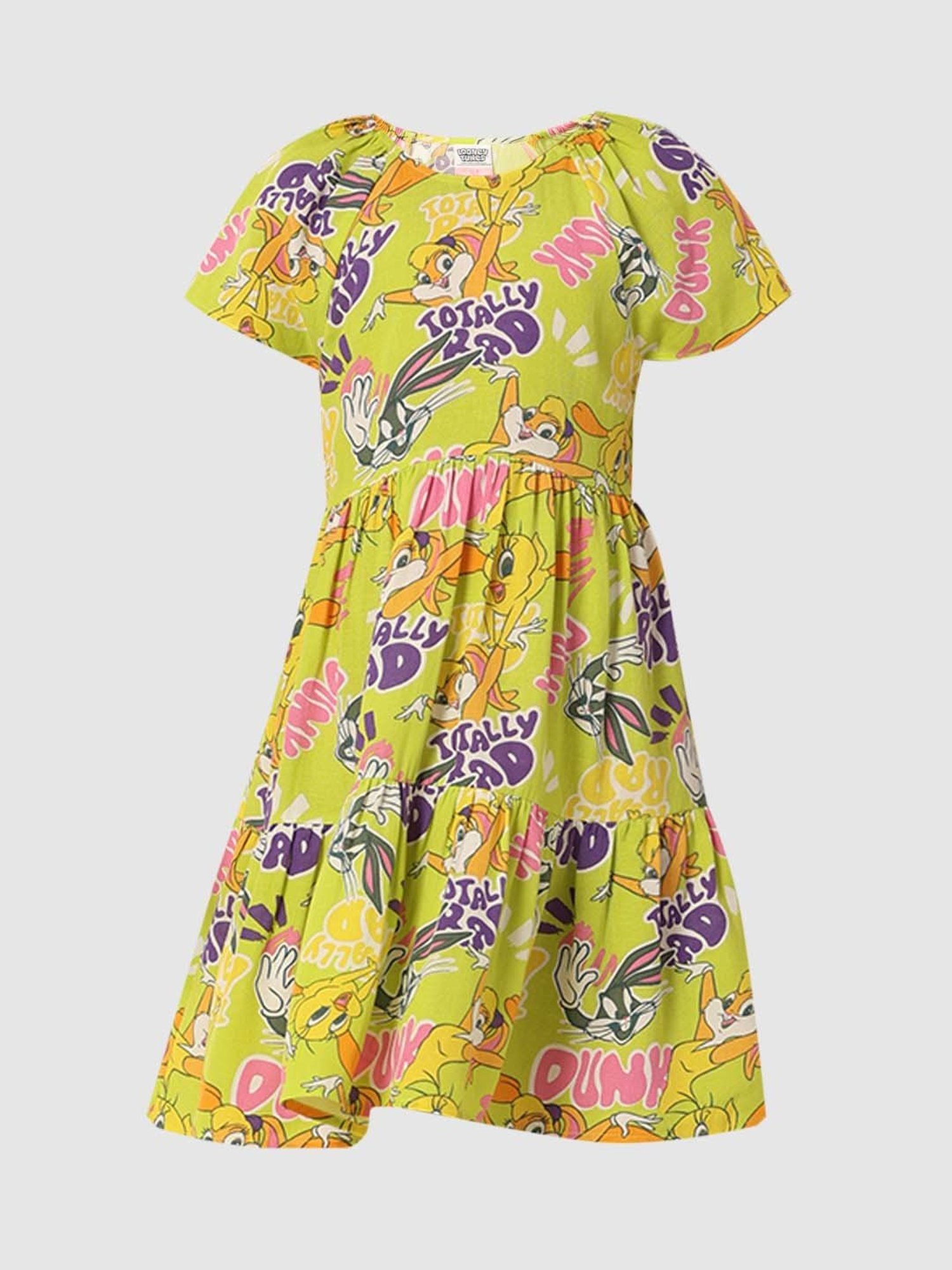 VERO MODA GIRL Green Printed Dress