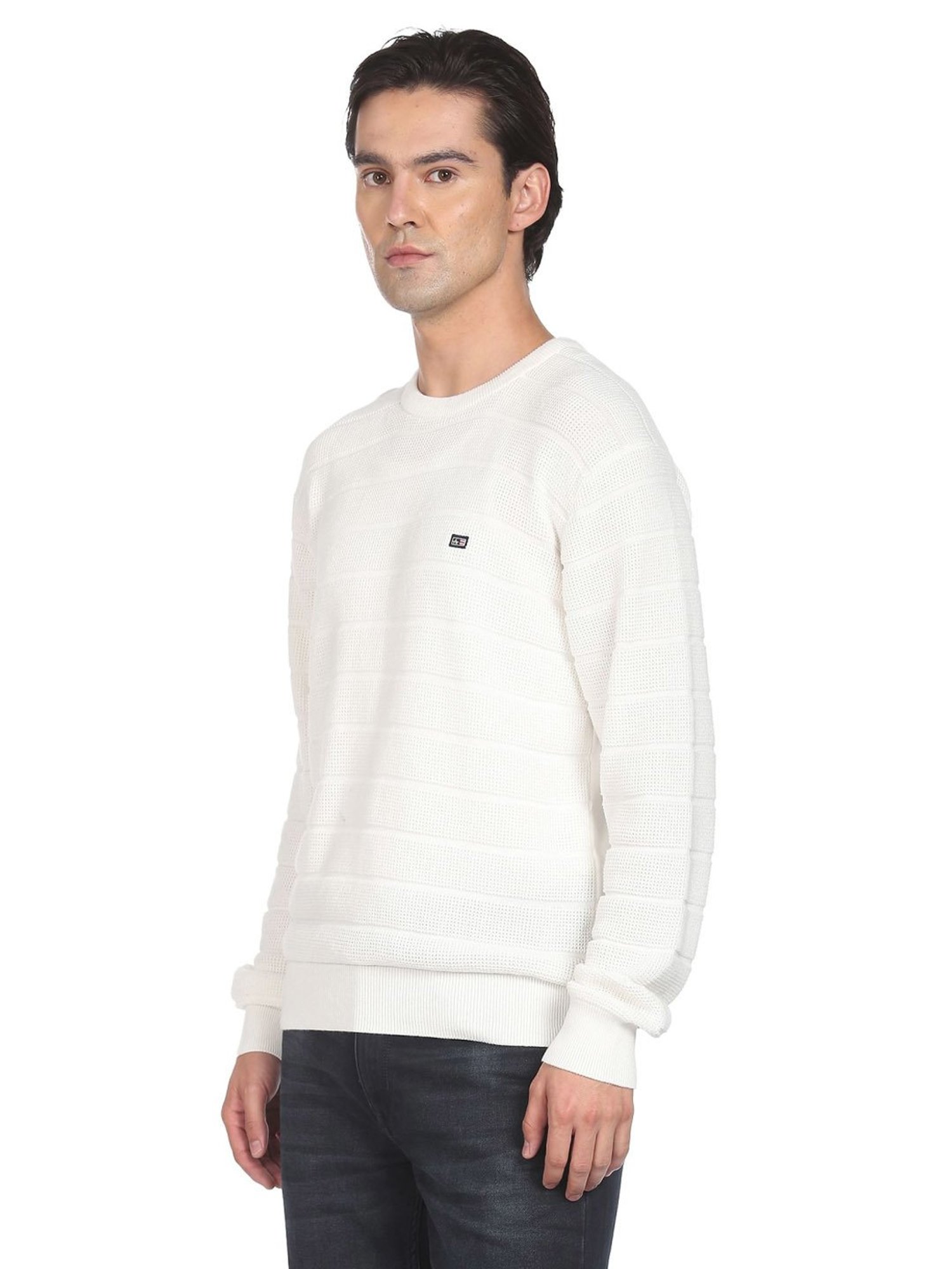Duke Wine Self Striped Sweater