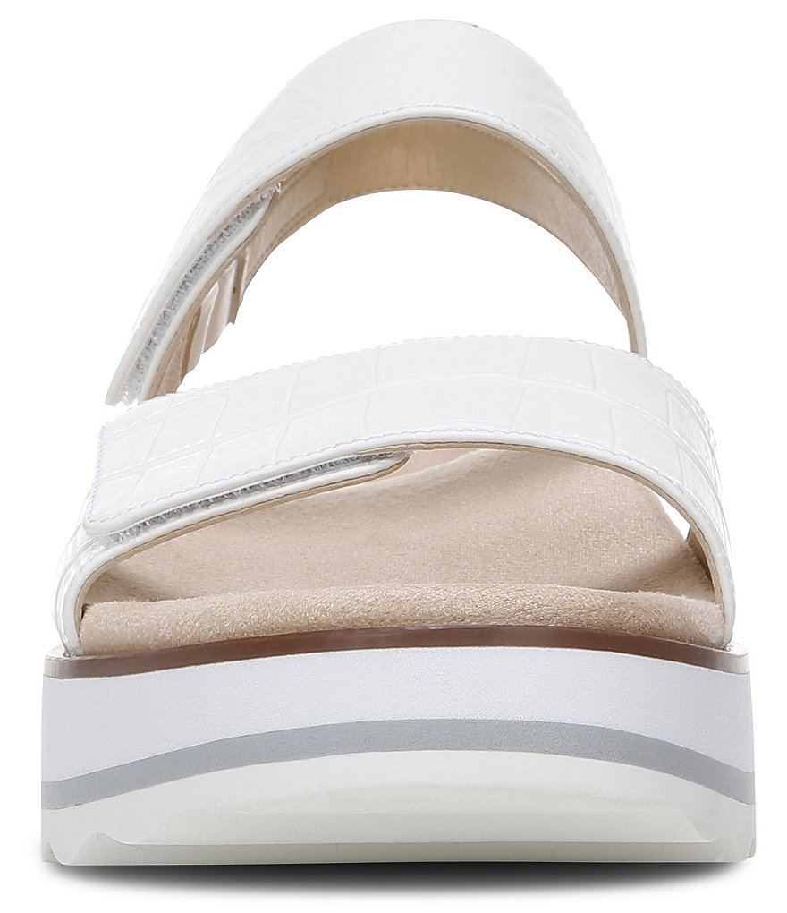 Vionic Brielle Croc Embossed Platform Wedge Sandals