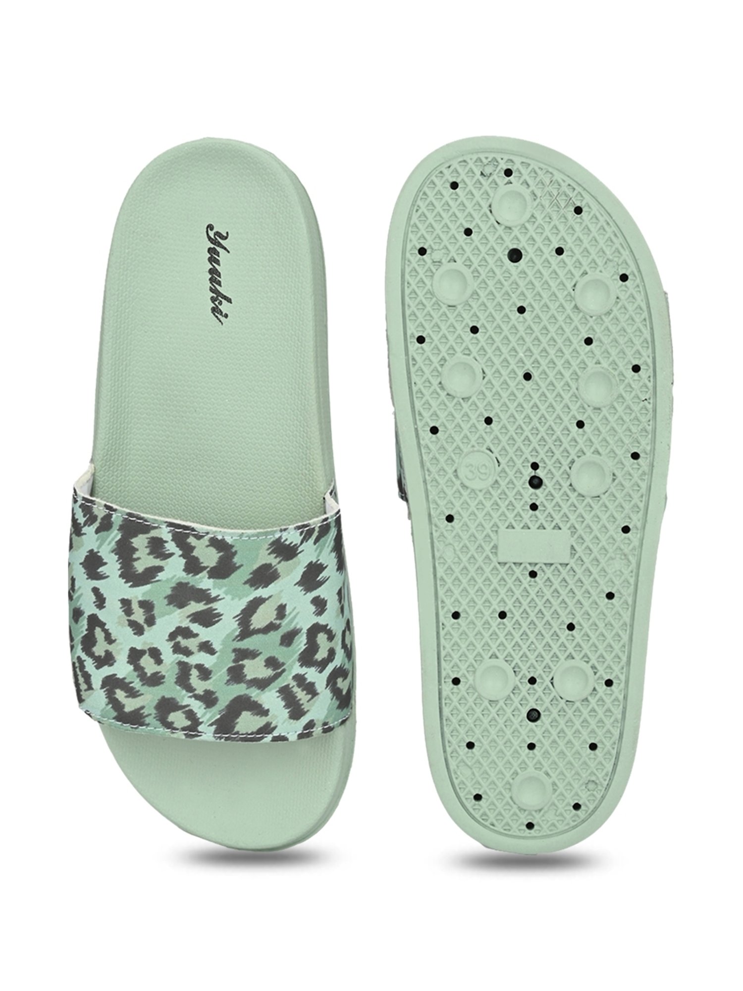 Yuuki Women's Green Slides