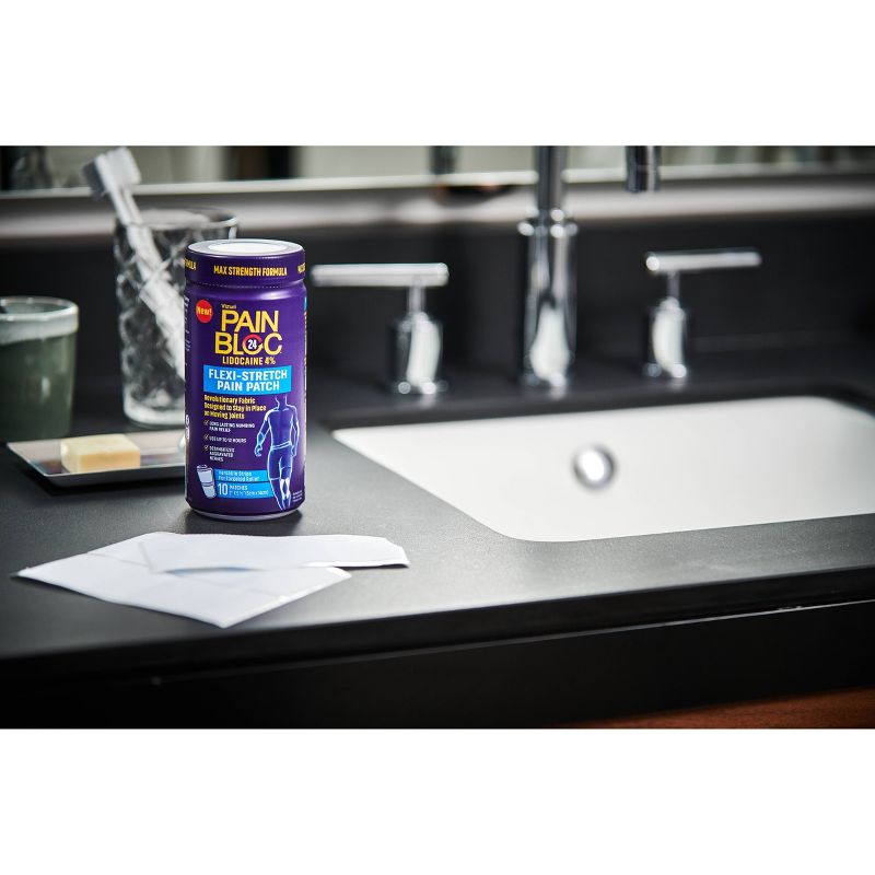 PainBloc24 Flexi-Stretch Pain Tape Lidocaine - 10ct