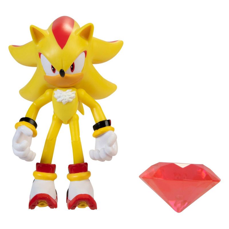 Sonic the Hedgehog 4" Figure Modern Super Shadow with Chaos Emerald Wave 4