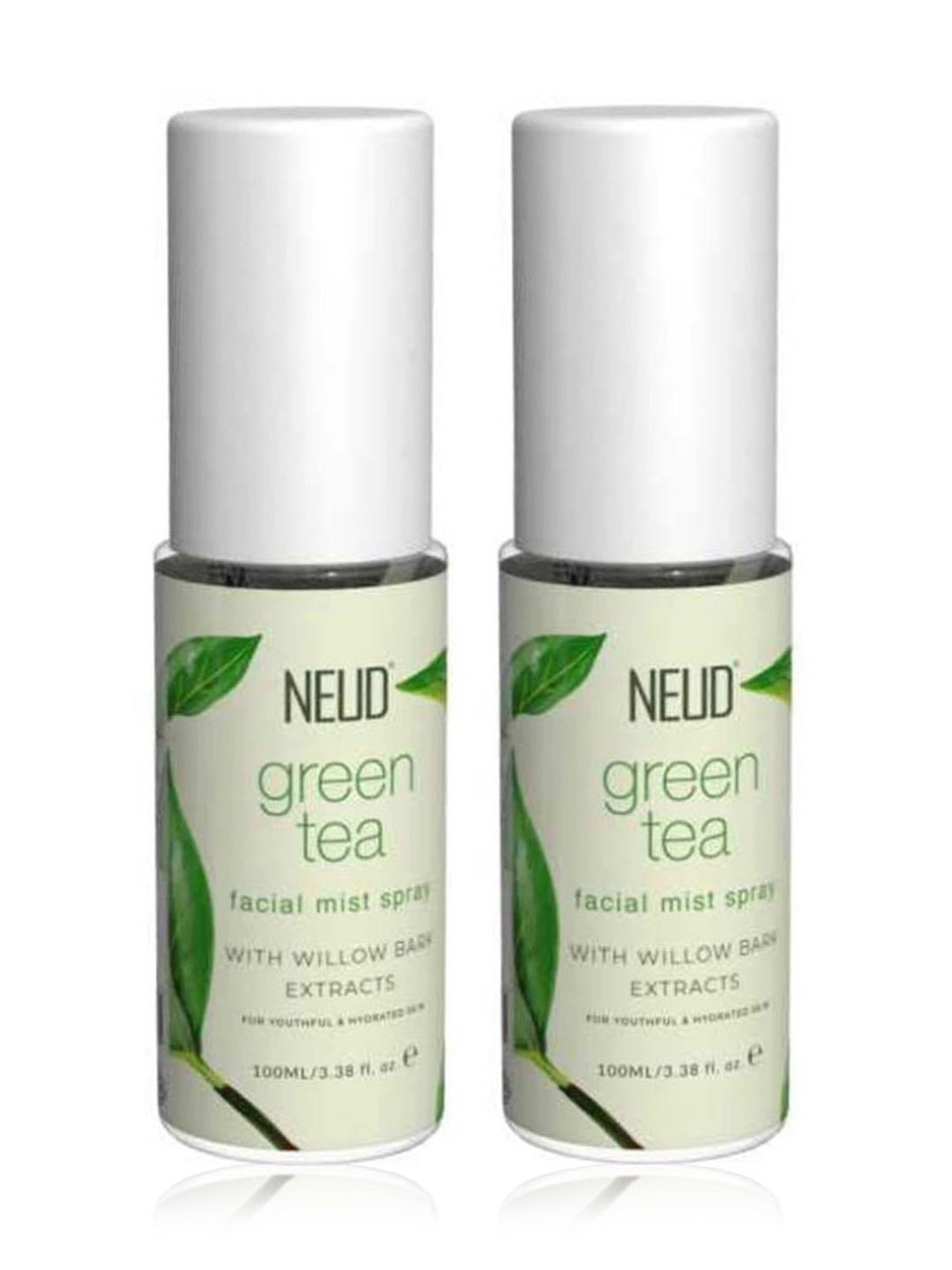 NEUD Green Tea Facial Mist Spray for Dehydrated & Irritated Skin - 100 ml Each (Pack of 2)