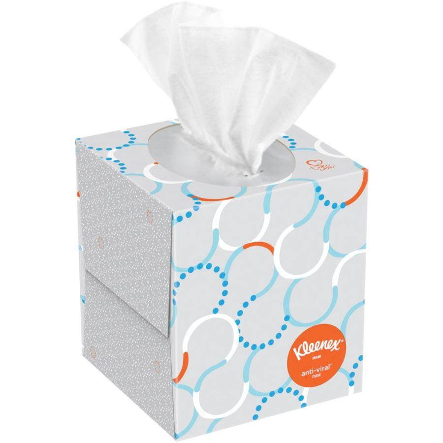 Kleenex&reg; Anti-Viral Facial Tissue, 68 Tissue Per Box, Case Of 27