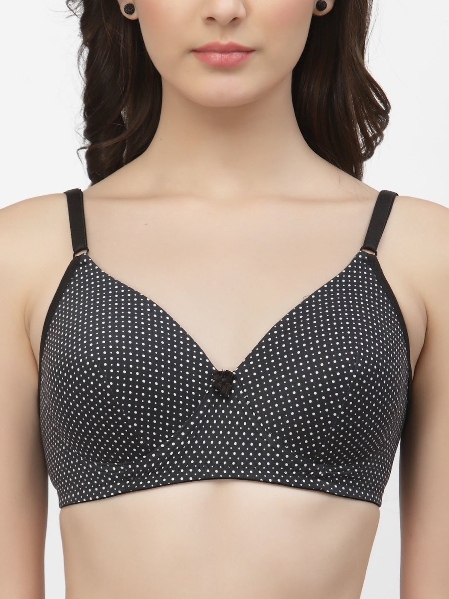 Cukoo Black Printed Full Coverage Padded Everyday Bra
