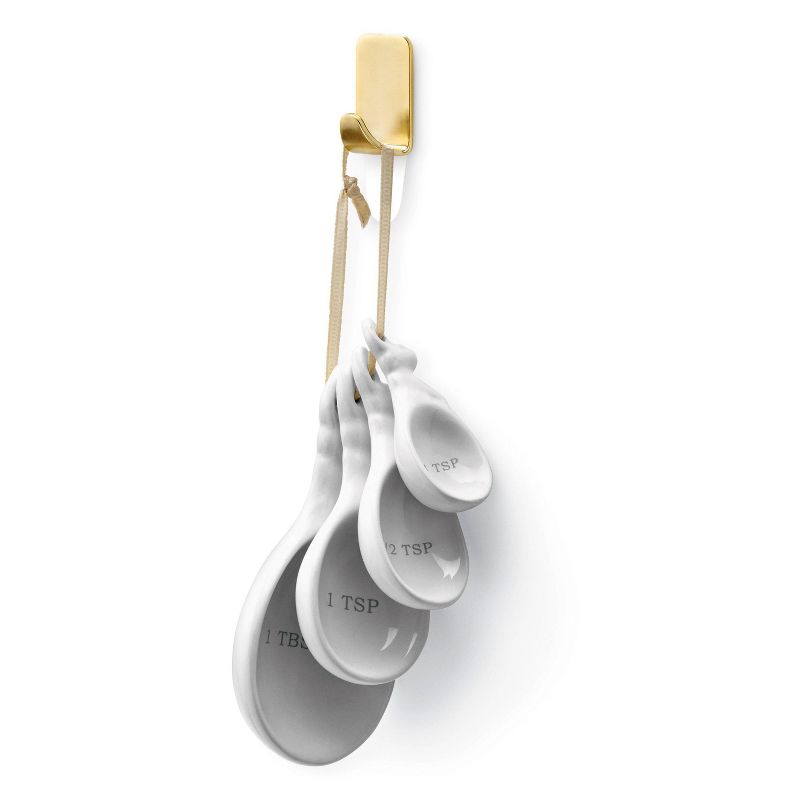 Command Small Sized Metallic Decorative Hooks Brass